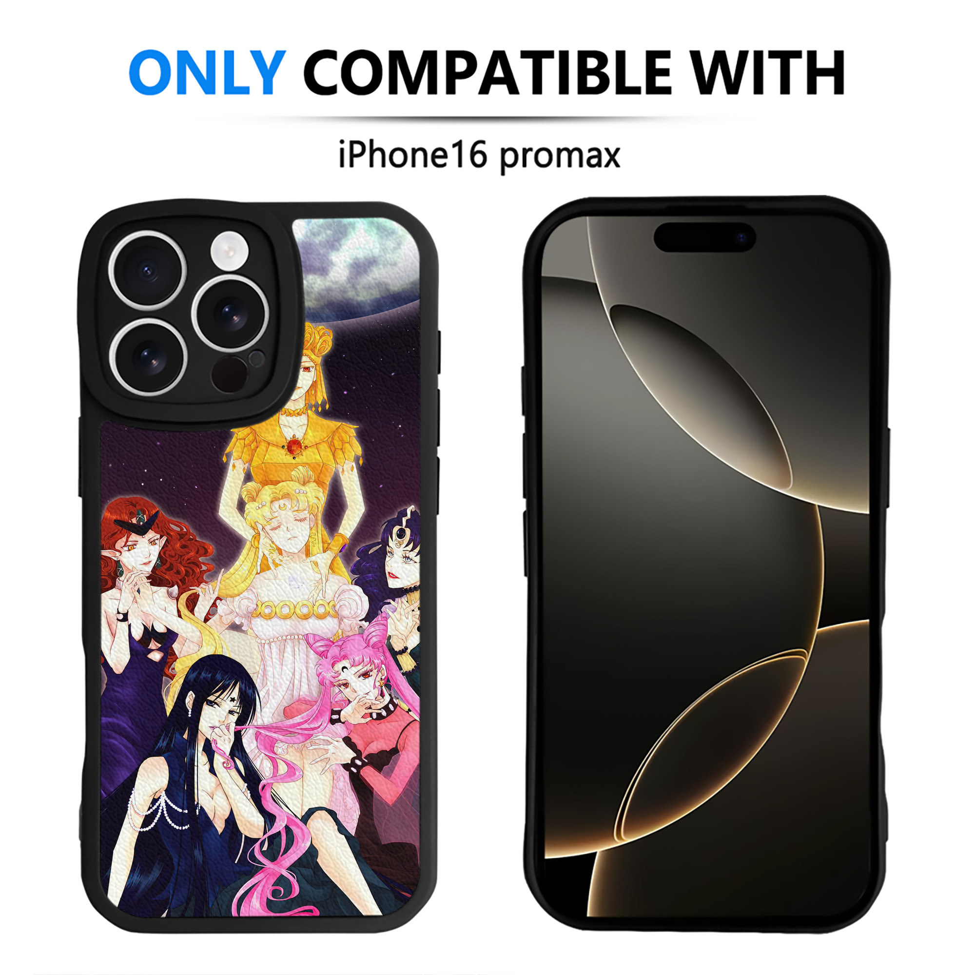 （画像用） 美少女戦士セーラームーン Sailor Moon 【iPhone 16シリーズ対応】シリコンスマホケース（レザー調） 材質：シリコン